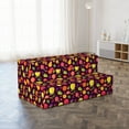 thumbnail image 4 of Fruits Foldable Mattress, Cherry Apple Orange Peach, 78.7" x 47.2", Dark Fuchsia Multicolor, by Ambesonne, 4 of 6