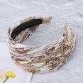thumbnail image 6 of Unique Bargains 1 Pc Exquisite Pleated Chiffon Headband Coffee Color, 6 of 6