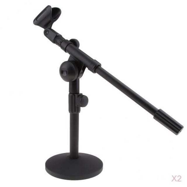 Soporte De Micrófono 2pcs Soporte De Micrófono Con Manija De Hierro Pesada