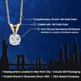 thumbnail image 2 of Gem Stone King 14K Yellow Gold Lab Grown Diamond Pendant Necklace for Women | 0.27 Cttw | Gemstone April Birthstone | Round 4MM | DEF Color | VVS-VS Clarity | With 18 inch Chain, 2 of 6