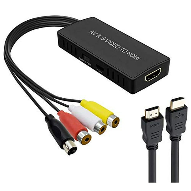 Svideo To Hdmi Converter Ps2 Hdmi Adapter Av To Hdmi Adapter Support 1080p Pal Ntsc Compatible With Wii Wii U Ps One Ps2 Ps3 Stb Xbox Vhs Vcr Blue Ray Dvd Players Walmart Com