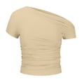 thumbnail image 5 of Teissuly 2024 Women's Summer New Solid Color Sleeveless Backless Lace-up Sexy Top T-shirt, 5 of 5