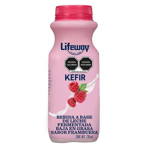 Bebida a base de leche Lifeway Kefir baja en grasa sabor frambuesa 236 ml