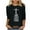 Black, variant on DDAPJ pyju Christian Easter T-shirts for Women 3/4 Sleeve Plus Size Tops Jesus Cross Print Graphic Tees Religious Faith Shirt Loose Fit Mid-length Pullover Birthday Gifts Black XXL