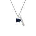 thumbnail image 2 of Delight Jewelry Silvertone Small Navy Blue Megaphone Silvertone Guardian Angel Bar Charm Necklace, 23", 2 of 4