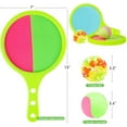 thumbnail image 2 of Ball and Catch Game,Happon 1 Set Toss and Catch Ball Set, Beach Toys Garden Toys for Toddlers,Outdoor Ball Catch Game Toys for Garden Kids, Catch Ball Game with 2 Paddles 2 Balls, 2 of 7
