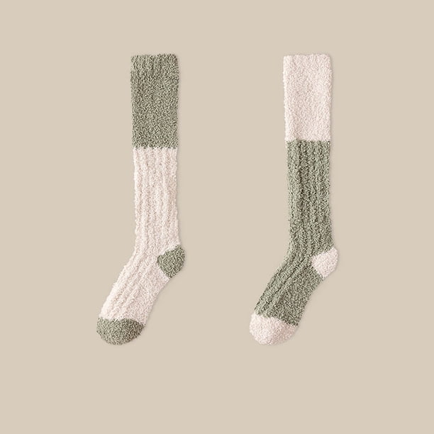 Calcetines para mujer, pantuflas, calcetines de invierno cálidos con forro polar, calcetines acogedores, suaves, gruesos y peludos, calcetines navideños para mujer