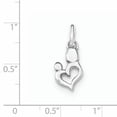 thumbnail image 2 of Sterling Silver Polished Heart Charm Made In India qp4425, 2 of 2
