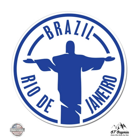 Brazil Rio De Janeiro - 8" Vinyl Sticker - For Car Laptop I-Pad - Waterproof Decal
