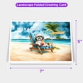 thumbnail image 5 of Havanese Hello Summer Beach Theme with Sunglasses and Tropical Cocktail 7x5in Folded Greeting Card Havanese Dog Lover Gifts Idea Single Note Card with Envelope - 00009, 5 of 5