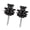 Black L, variant on SDFGTstore Pack of 2 Strap Buttons Guitar Hardware Guitar Strap Locks for Electric Guitars