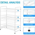 thumbnail image 5 of 3-Tier Stackable Wire Shelving Unit Storage Rack, Expandable & Adjustable Kitchen Storage Cabinet Shelf Organizer, White, 5 of 6
