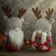 thumbnail image 4 of uds Elk Gnome felpa decoraciones hechas a mano muñeca sin rostro elfo sueco peluche gnomos muñeca coleccionable (2 uds Elkset) JFHHH pequeña, 4 of 4