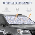 thumbnail image 4 of Xecao Rabbit And Floral for Foldable Car Sun Shades (2-Pack) offer sun protection with an easy-fold design for convenient windshield shading., 4 of 7