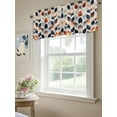 thumbnail image 6 of Navy Blue Burnt Orange Botanical Curtain Valances for Windows, Vintage Leaves Kitchen Valance Window Treatment, Light Filtering Block Curtains for Bathroom/Bedroom/Living Room 54'' x 18'', 6 of 9