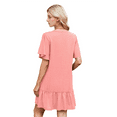 thumbnail image 3 of Vestido de Cuello Redondo y Corta Rosa XXL, 3 of 7