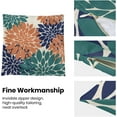 thumbnail image 6 of Coral Teal Navy Blue Pillow Covers 18x18 Inch Set of 2 Dahlia Floral Decor Throw Pillows Summer Modern Geometry Flower Outdoor Decorative Cushion Cases for Sofa Couch Bed Decorations, 6 of 6