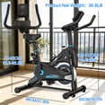 thumbnail image 6 of S-HOME Indoor Exercise Bike with Adjustable Resistance and Monitor, Stable Base, Portable Design for Home Fitness Daily Use, Black+Blue, 6 of 19