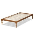 thumbnail image 3 of Iseline Walnut Brown Finished Wood Twin Size Platform Bed Frame, 3 of 7