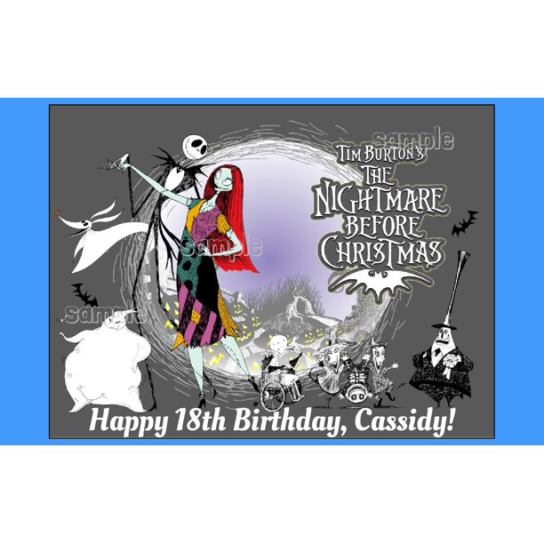 JACK Nightmare Before Christmas Edible Cake topper Image