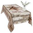 thumbnail image 2 of Texas Star Grey Wooden Table Cloth Waterproof Tablecloths, Farmhouse Berry Countryside Tablecloth Dining Table Cover for Kitchen Party Tabletop Outdoor, Rectangle Tablecloth 54x108 Inch, 2 of 9