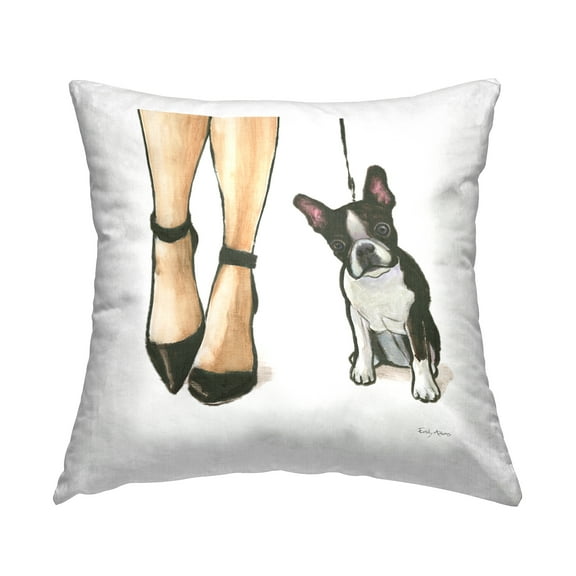 Stupell Industries Fashion High Heels Dog Walk Glam Pet Black,18 x 7 x 18 Decorative Pillows