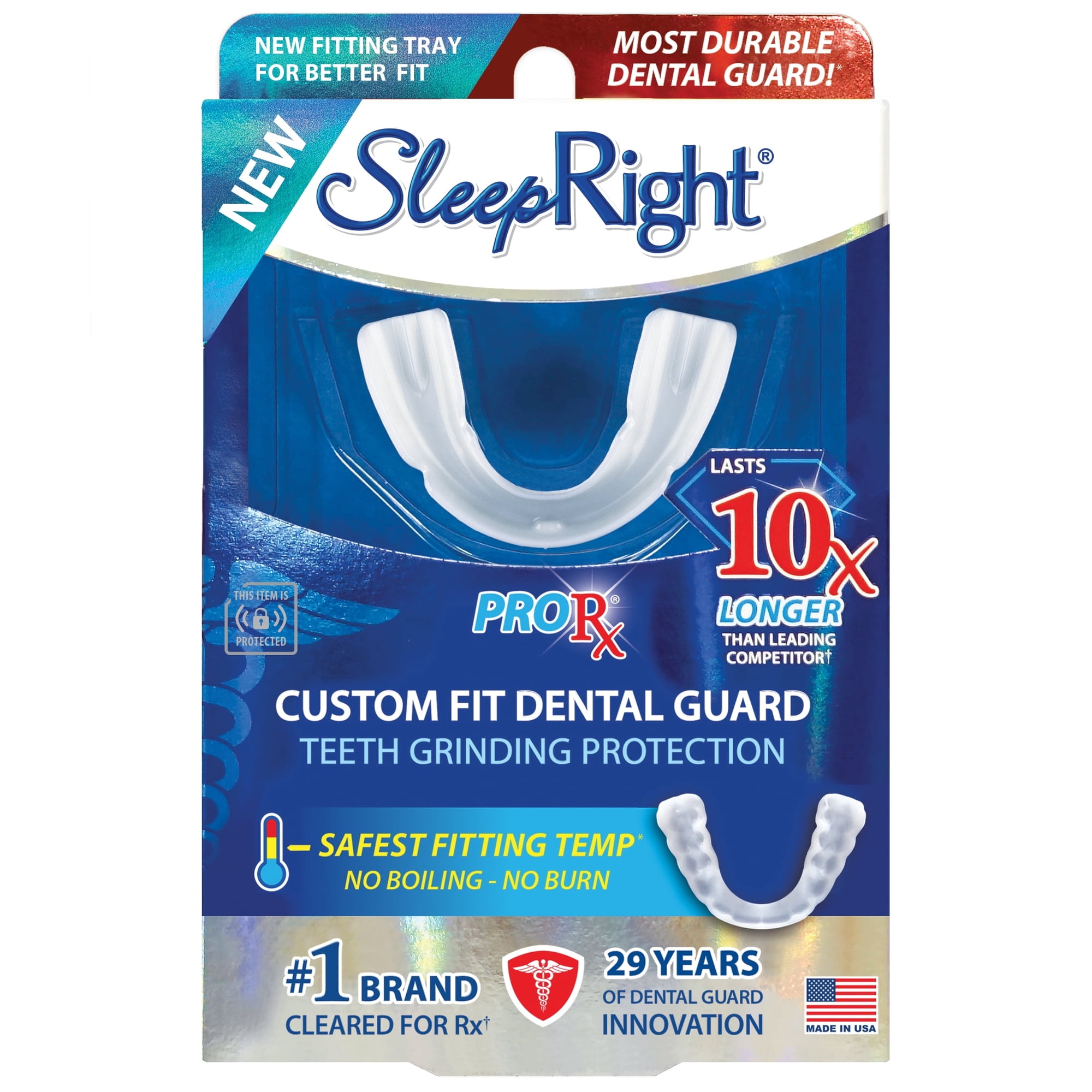 SleepRight ProRx Custom Dental Guard for Nighttime Teeth Grinding, 1 Count(03521)