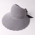 thumbnail image 2 of Women Summer Hat Visor Fold able Roll Up Wide Open Top Sun Beach Cap, 2 of 4