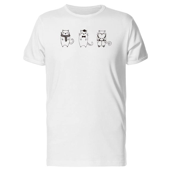 Adorable Kittens Sketch Tee Men's -Image by Shutterstock