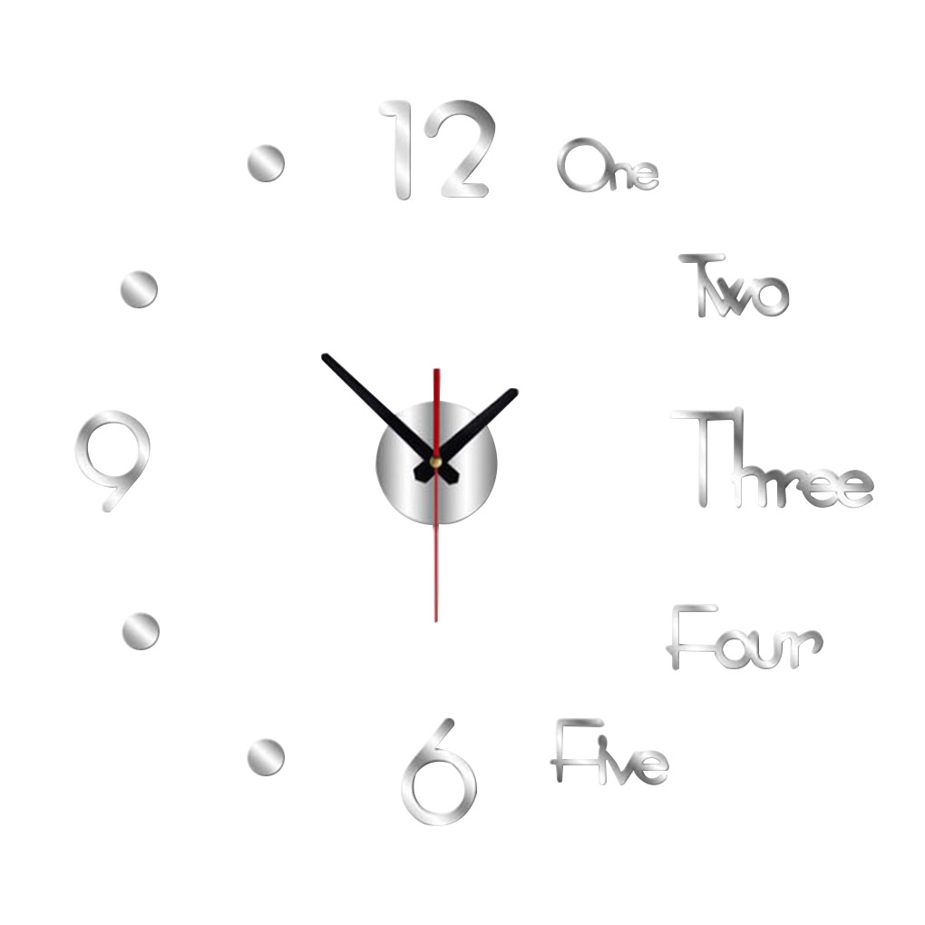 Worallymy Electric Wall Clock Home Living Room Bedroom Decorative DIY