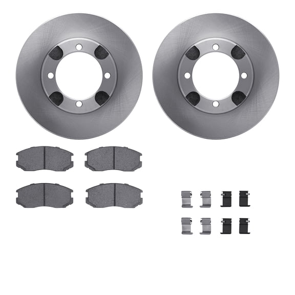 Dynamic Friction Company Front Brake Rotors with 5000 Advanced Brake Pads includes Hardware 6512-72107