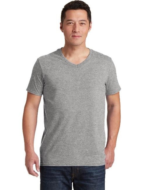 Gildan 64V00 Softstyle V Neck T-Shirt, Sport Grey - 3XL - Walmart.com