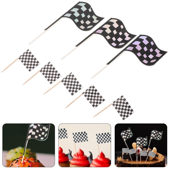 FOMIYES Birthday Cake Toppers Assorted Color Racing Car Decor for Party Use 27Pcs