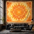 thumbnail image 5 of Orange Sun Lotus Mandala on Cream Background, Uplifting Boho for Meditation Enthusiasts, Mandala Wall Art, Housewarming Gift, Tapestry Wall Hanging for Bedroom and Dorm, 5 of 5