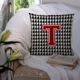 thumbnail image 3 of Carolines Treasures CJ1021-TPW1414 Monogram - Initial T Houndstooth Decorative   Canvas Fabric Pillow CJ1021 14Hx14W, 3 of 4