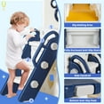 thumbnail image 5 of Arlopu Kids Slide & Swing Set, Large Toddler Slide Climber Playset w/ Ball & Basketball Hoop, Storage Space, Anti-Slip Steps, Indoor Outdoor Playground Toy for Boys & Girls 2+ Years, 5 of 8