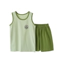 thumbnail image 2 of ATOGUTA Boys Outfit Summer Kids Sleeveless Tank Tops and Shorts Set Athletic Tracksuit Size 5T-15, Green, 2 of 4