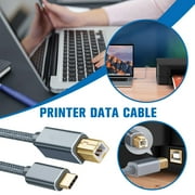 EZLIFE 19.6 USB Type-C to USB B 2.0 Printer Cable, Grey