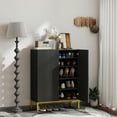 thumbnail image 2 of HOMCOM Armoire Moderne de Rangement pour Chaussures Armoire à Chaussures avec Portes à Fermeture en Douceur Noir, 2 of 10