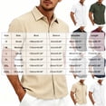thumbnail image 5 of FRSASU Men's Casual Polo Shirt Summer Short Sleeve Vacation Button Down Beach Knit Stretchy Golf Shirts Navy, 5 of 7
