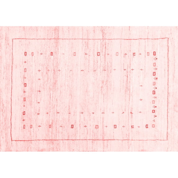 Ahgly Company Indoor Rectangle Solid Red Modern Area Rugs, 5' x 8'