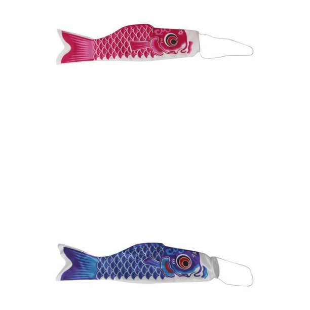 2 piezas de carpas japonesas Koi Fish, carpas japonesas Koinobori, cometas, peces vela, para exteriores Rosa 55cm Azul 70cm