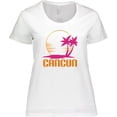 thumbnail image 3 of Inktastic Cancun Mexico Sunset Women's Plus Size T-Shirt, 3 of 5