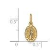 thumbnail image 4 of FB Jewels 10K Yellow Gold Solid Satin Polished St. Christopher Pendant, 4 of 4