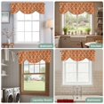 thumbnail image 6 of Tie Up Valances for Windows, Orange Morocco Adjustable Valance Curtains Window Treatment for Living Room, Farmhouse Ethnic Geometric Grid Aesthetic Rod Pocket Kitchen Curtains & Drapes 54x18 Inch, 6 of 9