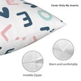 thumbnail image 5 of YFYANG Square Decorative Throw Pillow Case (Without Pillow Insert), Love Letters Pattern Bedroom Sofa Car Cushion Cover, 16"x16", 5 of 9