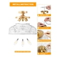 thumbnail image 2 of Slypadan Semi Flush Mount Ceiling Light, 12 Inch Large Gold Ceiling Light Fixture, 3-Light Globe Glass Farmhouse Kitchen Lighting, 2 of 8
