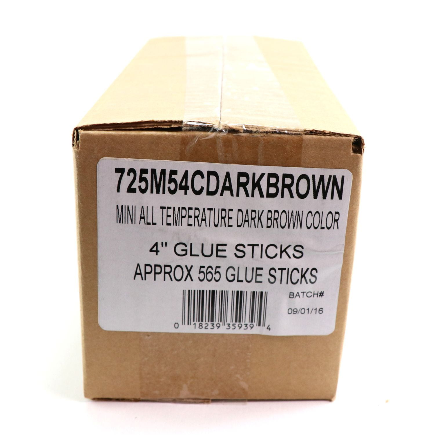 725M54CDARKBROWN Mini Size 4" Dark Brown Color Hot Glue Stick - 5 lb Box