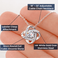thumbnail image 3 of To My Wife Gift, Late Nights Sacrifices Love Knot Necklace For Mother's Day, 3 of 11