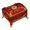Golden red, variant on Ornate Alloy Storage Box Intricate Floral Pattern And Rhinestones